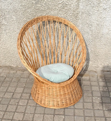 Fauteuil vintage rotin - vintage, en