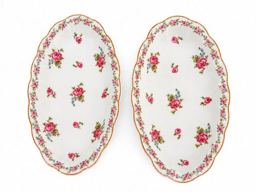 Paire raviers porcelaine - en,