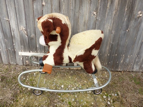 Jouet ancien cheval bascule - ancien,