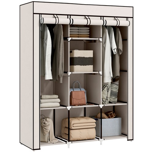 Homcom penderie 125x43x162 - penderie, 125x43x162.5cm