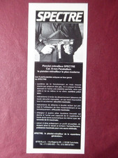 5/1985 PUB SITES MACHINE GUN SPECTRUM 9MM ORIGINAL FRENCH AD