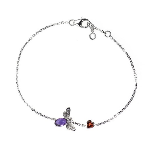 Bracelet diamant grenat