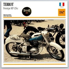 TERROT Prototype SEP 125cc 1947 France Edito Service Atlas Motorcycle Card