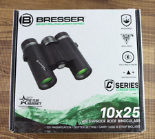 BRESSER C-Series 10x25 Waterproof Roof Binoculars BAK4 PRISM 90-01025 READ