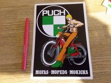 VERY RARE old sticker PUCH motorcycle moped mopeds mokicks gentleman