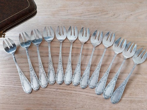 Fourchettes huitre metal - 12, a
