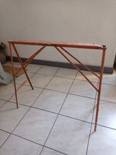 Tréteau pliant ancien – bois et métal – 84 cm – vintage atelier / bricolage