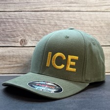 Tactical ICE Hat Embroidered Snapback & Flexfit Caps – 40 Hat Color Options