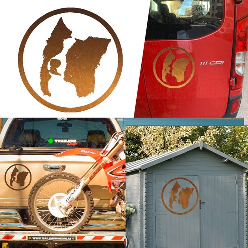 Border collie autocollant en - border,