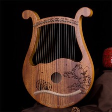 Instrument de musique classique grec authentique 19 cordes harpe lyre acajou