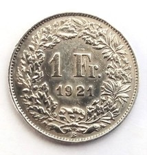 Suisse - 1 Franc argent 1921