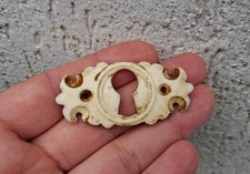 OLD KEY ENTRY FURNITURE LOCK, BONE OR HORN DOOR No. 66C