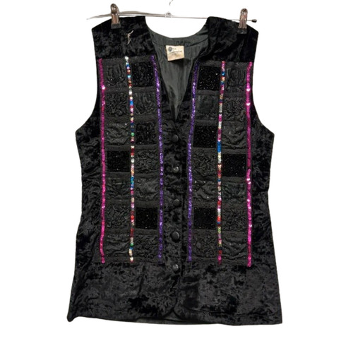 Gilet velours noir - noir, À