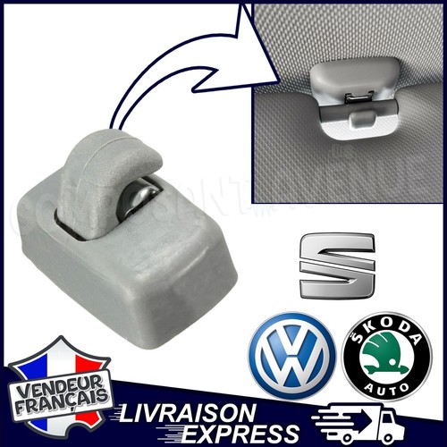 Fixation clip pare soleil - pare, gris