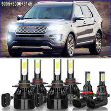 For Ford Explorer 2016-2017 2018 2019 Combo LED Headlight Fog Light Bulbs
