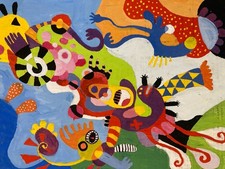 Peinture 1980 Gouache Papier