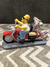2003 THE SIMPSONS REBEL WITHOUT A DONUT #2018 HOMER on a MOTORCYCLE FIGURINE