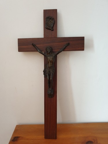 Grand crucifix ancien - , christ