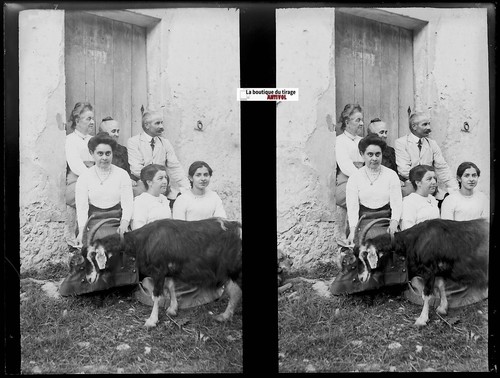 Famille ferme plaque - plaque, verre