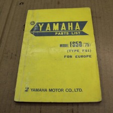 PARTS LIST YAMAHA FS 50 1975- TYPE FS1  CATALOGUE PIECES DETACHEES LISTING