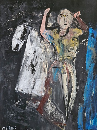 Tableau huile sur - , toile