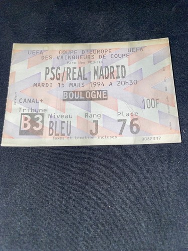 Ticket billet match psg real - psg, /