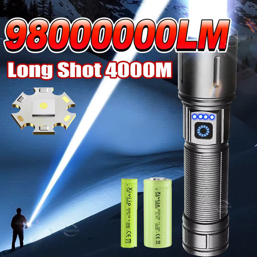 Lampe torche led 98000000lm - lampe,