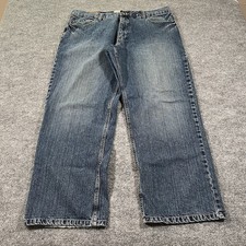 Timberland Jeans Mens 38x30 Blue Baggy Wide Leg Skater Grunge Y2K Faded Denim 