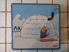 BOÎTE MÉTALLIQUE TINTIN ( DELACRE ) + LIVRET ETES VOUS TINTINOLOGUE ?