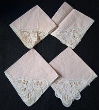 4 anciens mouchoir