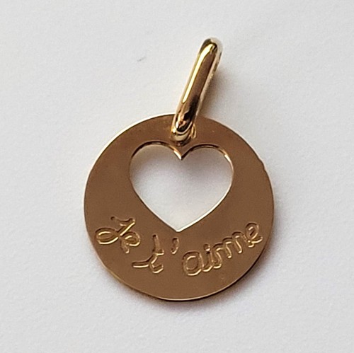 Pendentif coeur jaune 18 - en,