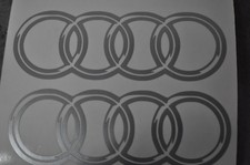 2 STICKERS AUDI SILVER ARGENT