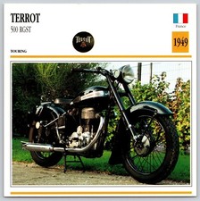 TERROT 500 RGST 1949 France Edito Service Atlas Motorcycle Card