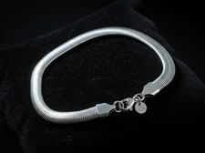 Nouveauté : Bracelet argent "Snake" - 6 mm x 20 cm - Envoi de France immédiat