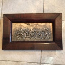 plaque de cuivre encadrée