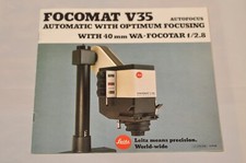 Leitz Focomat V35 Brochure, Not a Copy! c1979