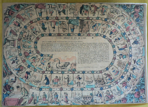 Gravure ancienne xix ème jeu - ancienne,
