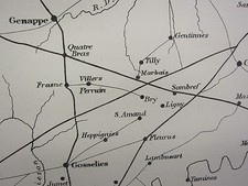 1872 Guerre Carte / Battleplan