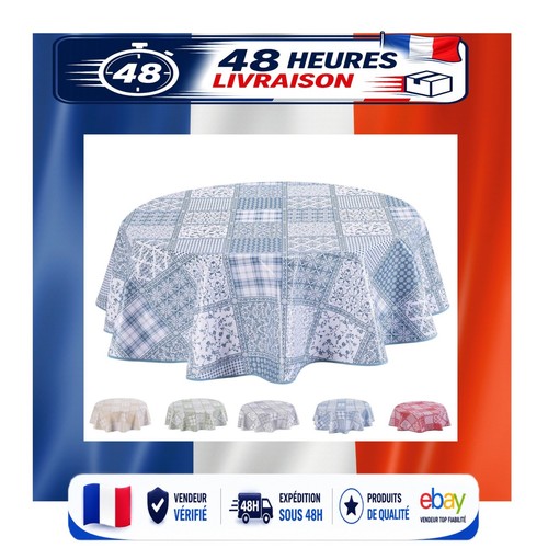 Nappe toile cirée pvc ronde - toile,