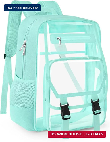 Clear backpack heavy duty - clear,