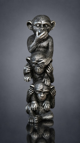Statuette trois singes - singes, de