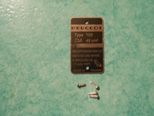 Plaque mines Peugeot 103