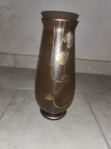 Vase ancien verre brun - verre, /