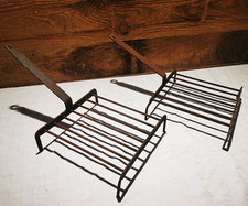 2 ANCIENS GRIL VIANDE CHEMINEE BARBECUE