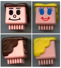Vintage - CLIPO PLAYSKOOL - 2 heads women and men