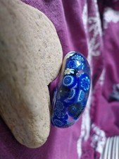 Ancien Presse-papier Sulfure Verre de Murano Millefiori