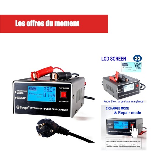 Chargeur batterie 12v 24v - chargeur, de