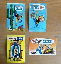 MORRIS Lucky-Luke  4 auto-collants  TBE Pour SALIK an' 70'