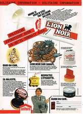 1980 ADVERTISING 025 ADVERTISING LION BLACK Polishing for Leather Sofa