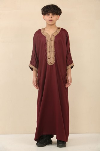 Thobe marocain bourgogne pour - marocain,